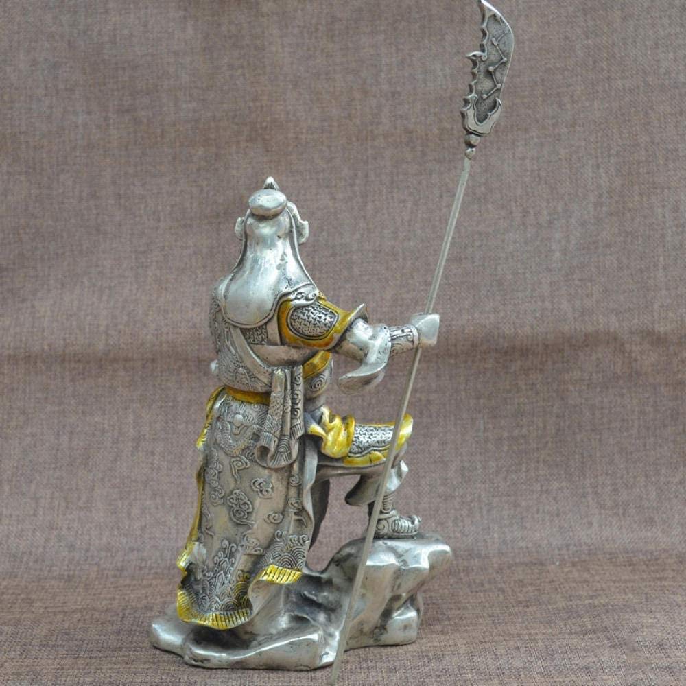 Rzeźba Ogrodowa Ozdoby Posągi Rzeźby 22Cm Miedź Chiński Feng Shui Guan Gong Statua Bóg Wojny Antyczne Rzeźby Dekoracje Do Wnętrz Feng Shui Ozdoba Dekoracja Biurka Rzemiosło