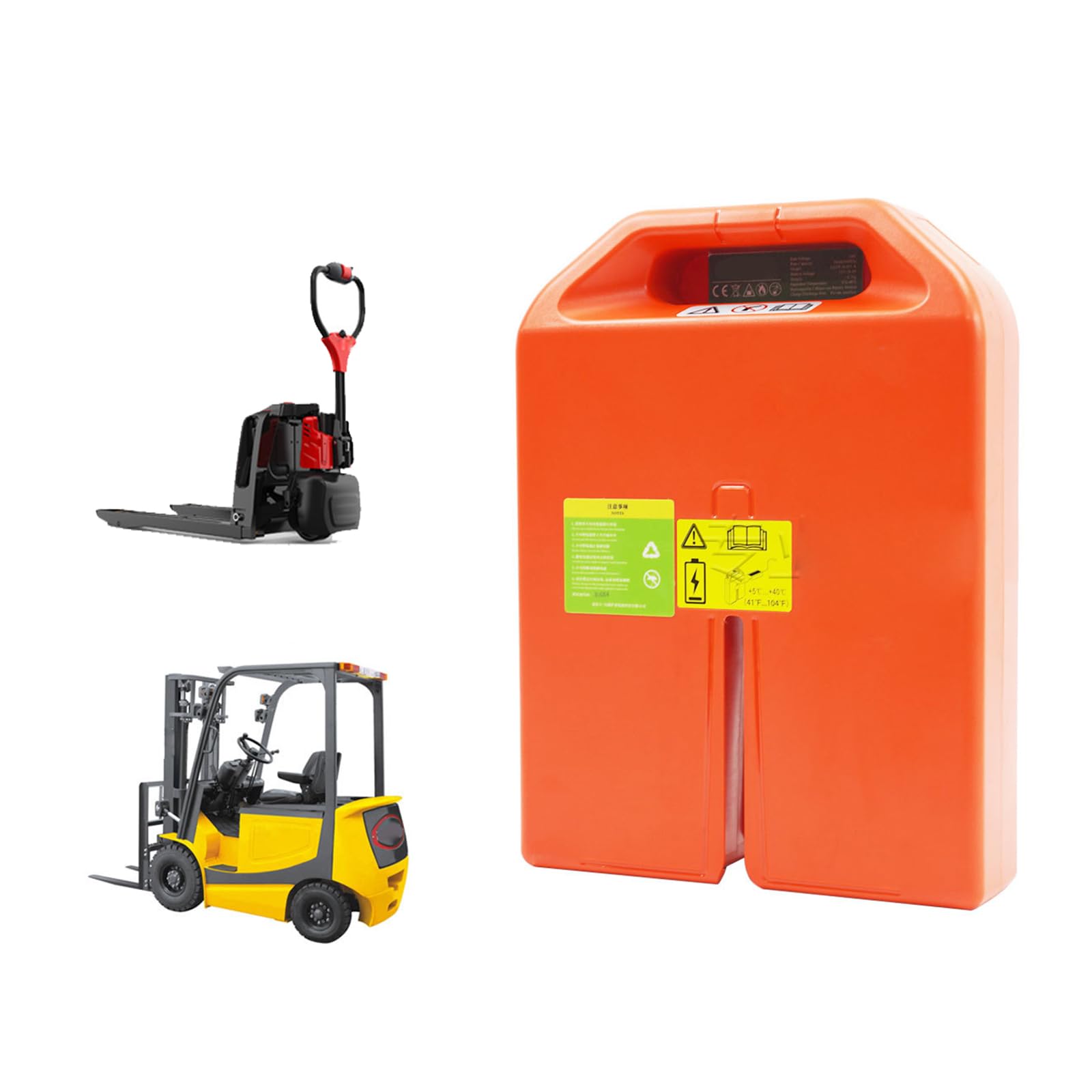 Batterie LiFePO4 per transpallet Elettrico da 24 V 20 Ah e 36 Ah, Batteria per Carrello elevatore con Maniglia da 48 V 20 Ah per carico e Scarico