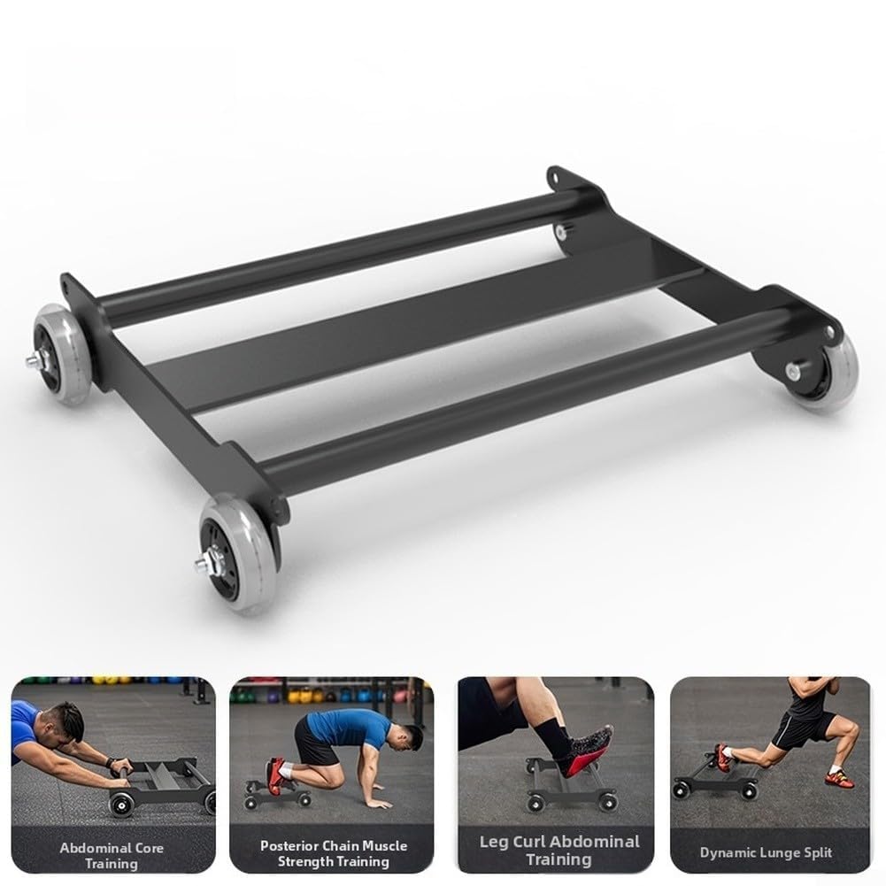 Core Trainer, ruota addominale per palestra domestica, attrezzatura per allenamento a 360° con telaio in acciaio e sistema a rulli silenziosi