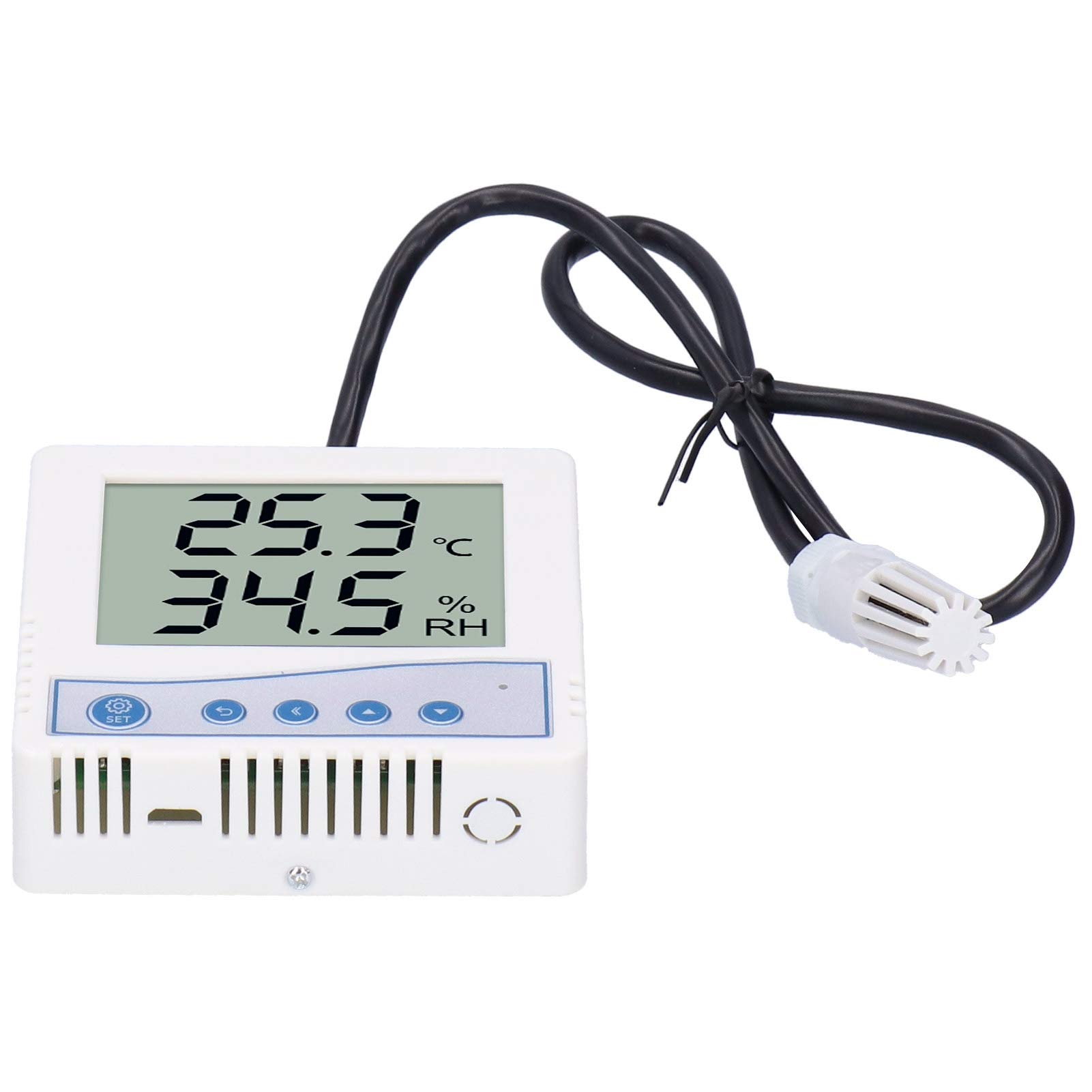 ViaGasaFamido Temperatur-Feuchtigkeitssender mit LCD Hörbarer Alarm