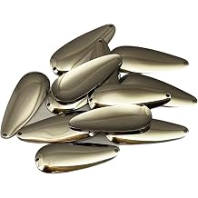 10 Pack of Premium Nickel Casting Spoons for DIY Lure Making Casting Spoons with a Brass Base, Nickel Finish Made in USA