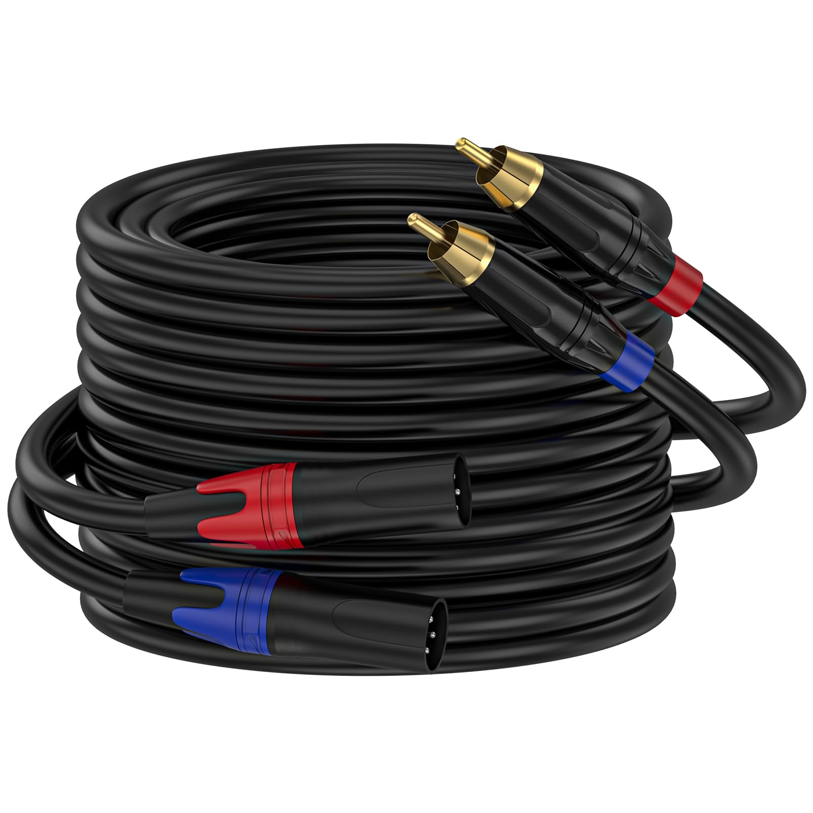 Cavo da RCA a XLR, cavo audio HiFi da doppio RCA maschio a doppio XLR maschio, cavo audio HiFi da 2 RCA maschio a 2 XLR maschio, cavo OFC 4N, per microfono mixer amplificatore, 6 m