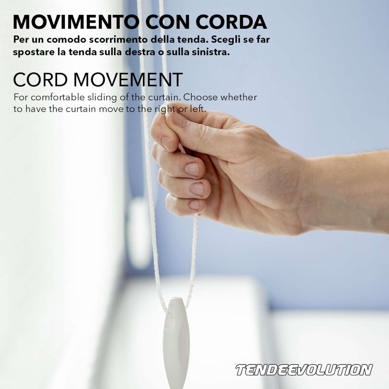 Binario Tenda Soffitto Lineare in Alluminio Bianco 150 CM