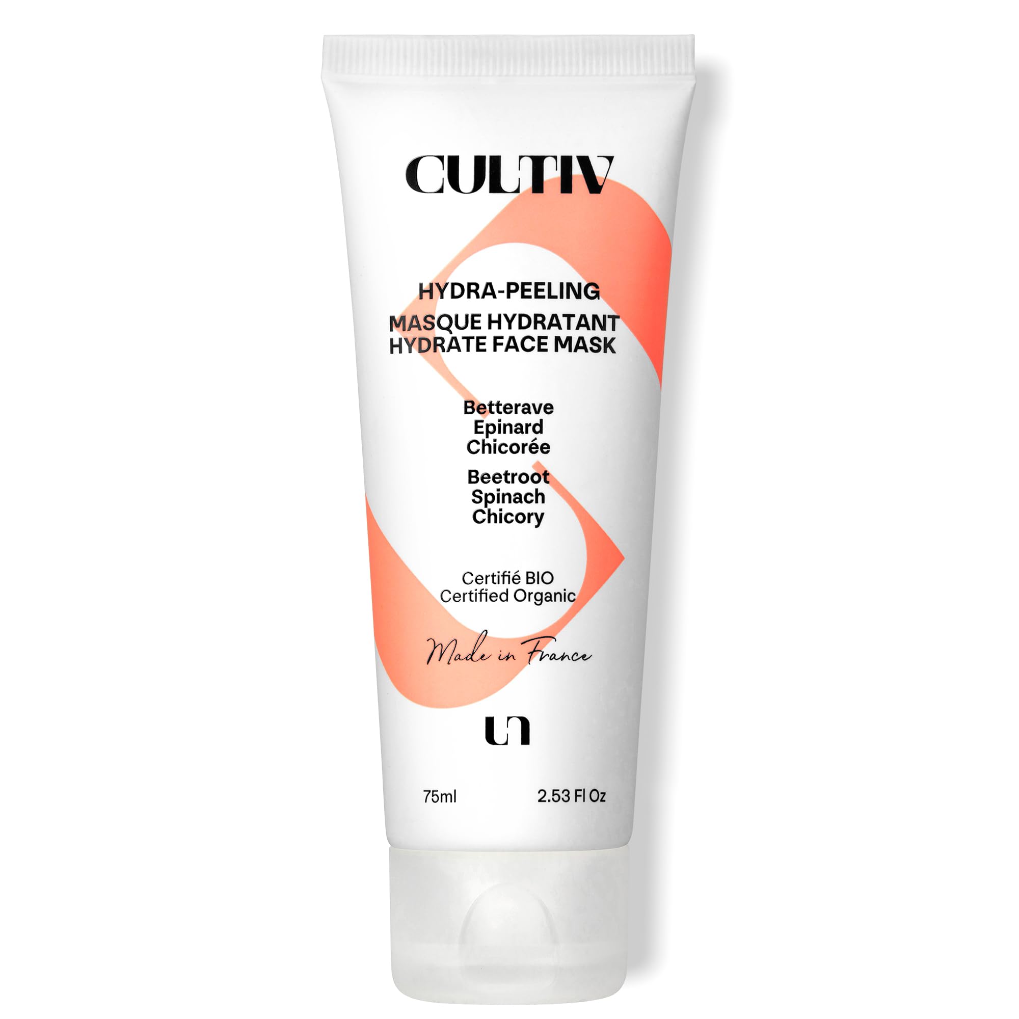 HYDRA-PEELING Face Mask, 96% Hydration | Gluconolactone | Facial Exfoliator, Gentle Scrub, Moisturizing Mask, Peeling Mask | Sensitive Skin | Organic 75 ml