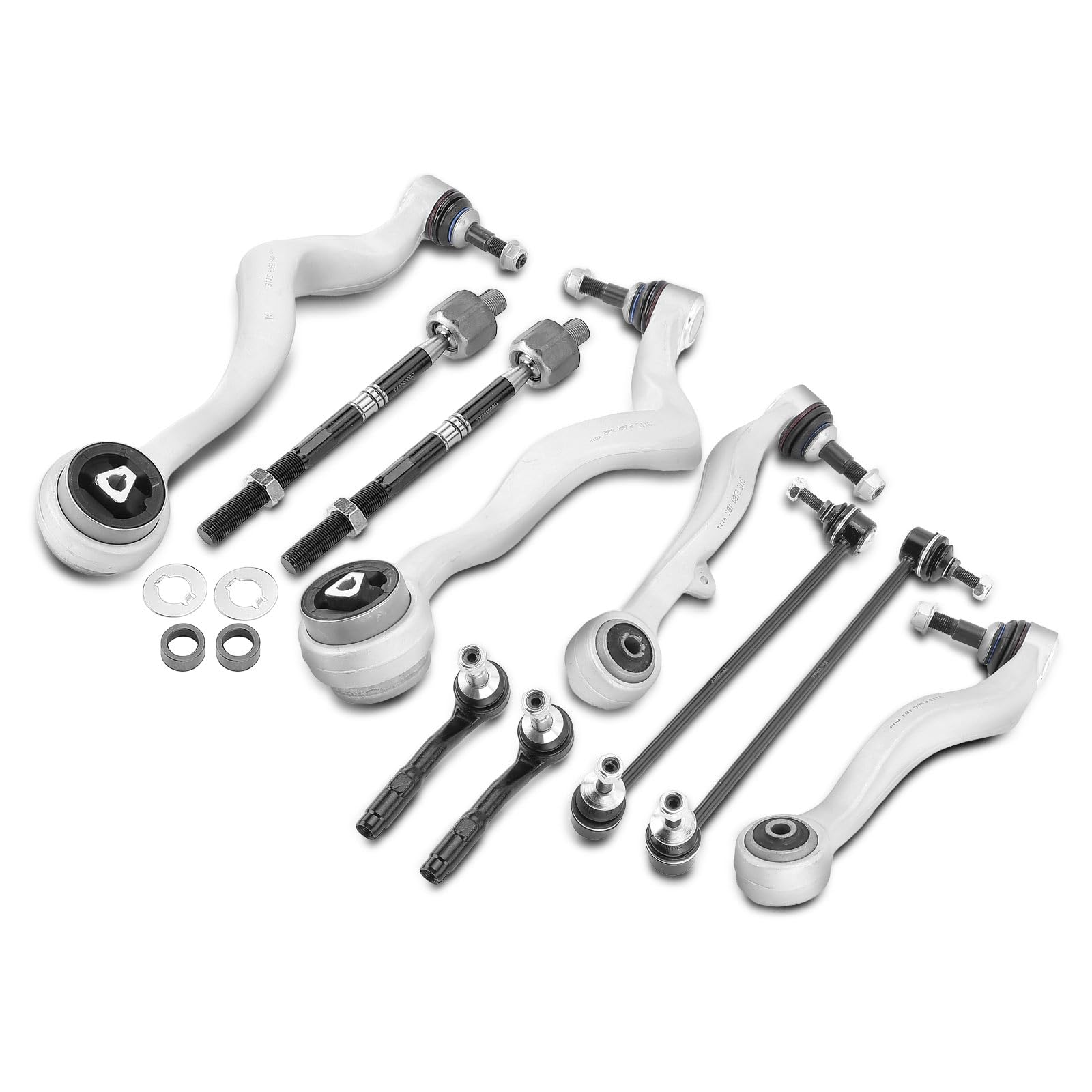 Frankberg 10-Teilig Querlenker Satz Spurstangenkopf Spurstange Koppelstange Kompatibel mit 5er E60 2.0L-4.8L 2001-2010 5er Touring E61 2.0L-5.0L 2004-2010 Replace# 31124046437