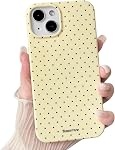 Lovmooful Compatible for iPhone 15 Case Cute Aesthetics Polka Dot Design for Girls Women Soft TPU Shockproof More Protective Girly for iPhone 15 Case-Pink