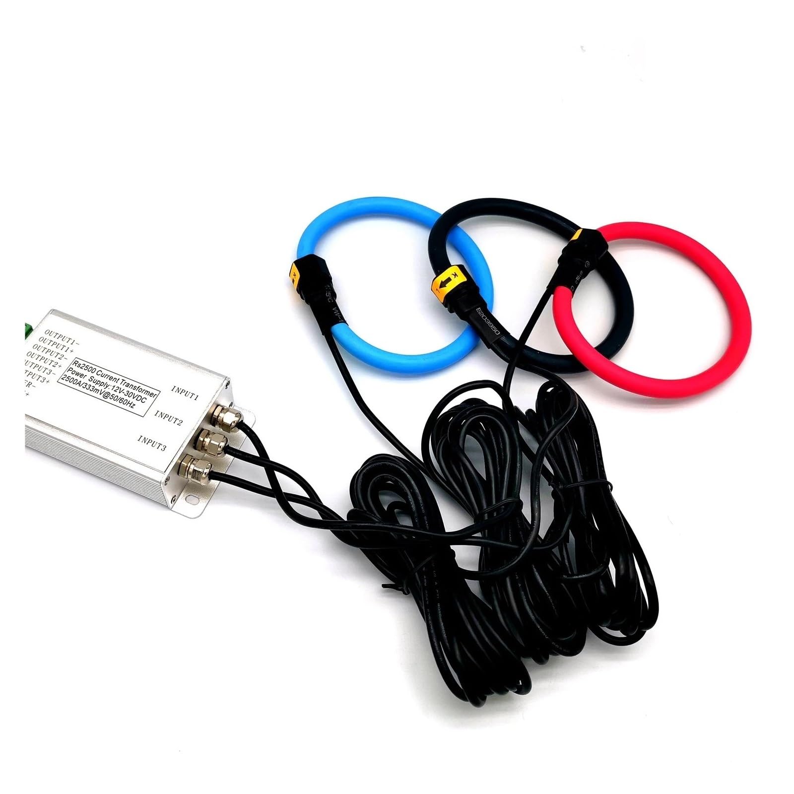 JVDDI Power Quality Analyzer 2000A Voltage Output 1V Current Sensor Rogowski Coil with Amplifier Flexible AC Probe