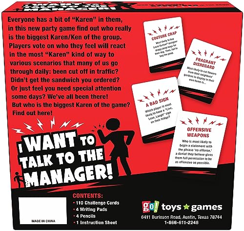 Goliath I Want To Talk To The Manager, Card Game from 14 Years, Party Game for 3 to 8 Players, Rot - Image 2