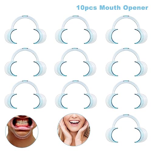 Miniatura 4 de 10 piezas (talla M), retractor de mejillas en forma de C, abridor bucal desechable para blanqueamiento dental de dientes, protector bucal o juego