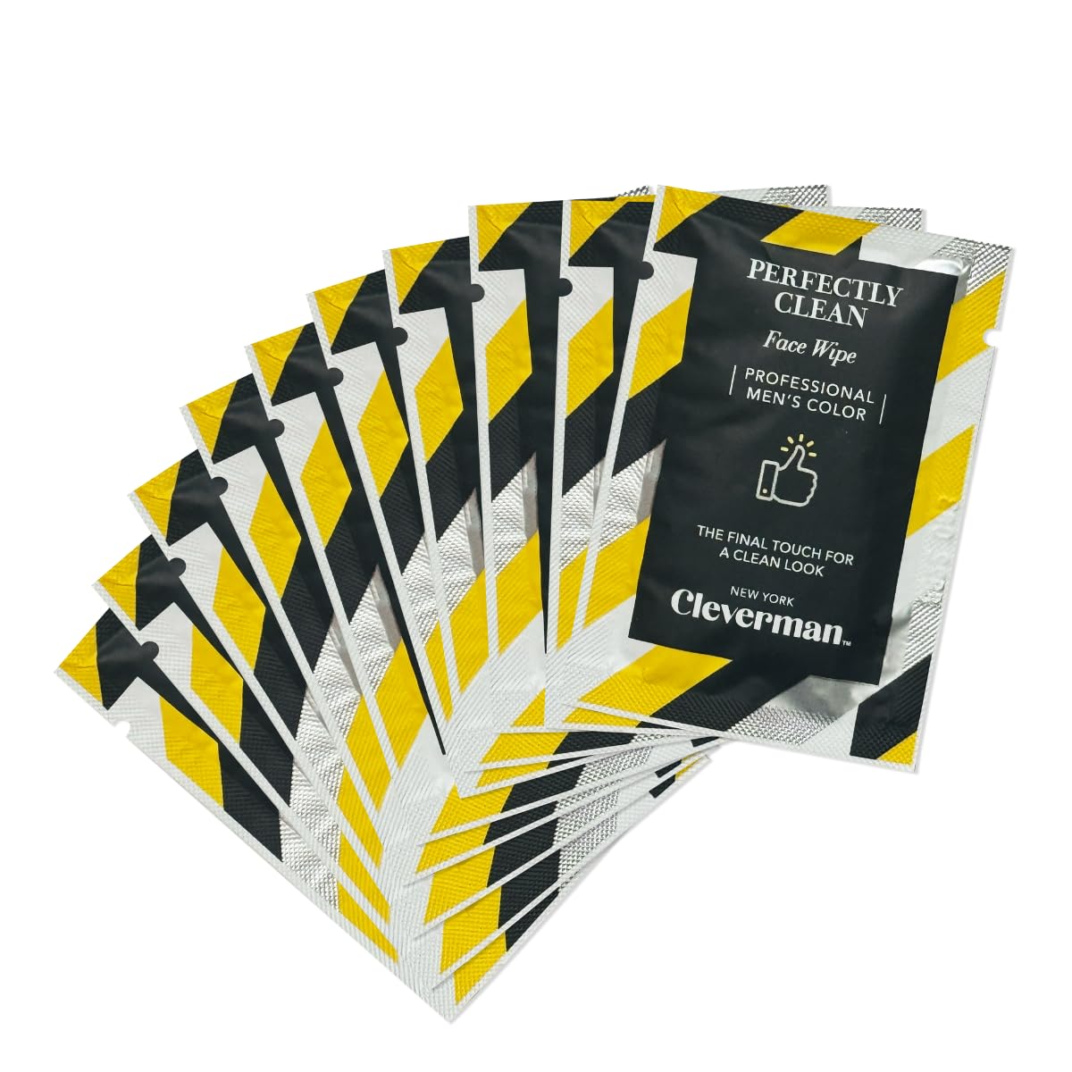 Cleverman 10 Pack Facial Wet Wipes – Gentle Facial Cleansing Towelettes Unscented, Hypoallergenic, Removes Hair Dye Stains, Travel Size, No Residue, Easy to Use