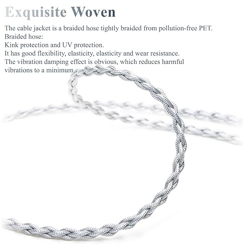 Miniatura 4 de He1000se Cable Susvara Cable He6se Sundara Cable Dos 0.138 in Enchufe 6N de cristal único Ananda Balanced Cable para HIFIMAN Ananda Cable de