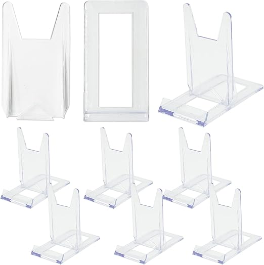 SZCXDKJ 6 Sets Acrylic Plate Stands, Clear Display Stand Adjustable