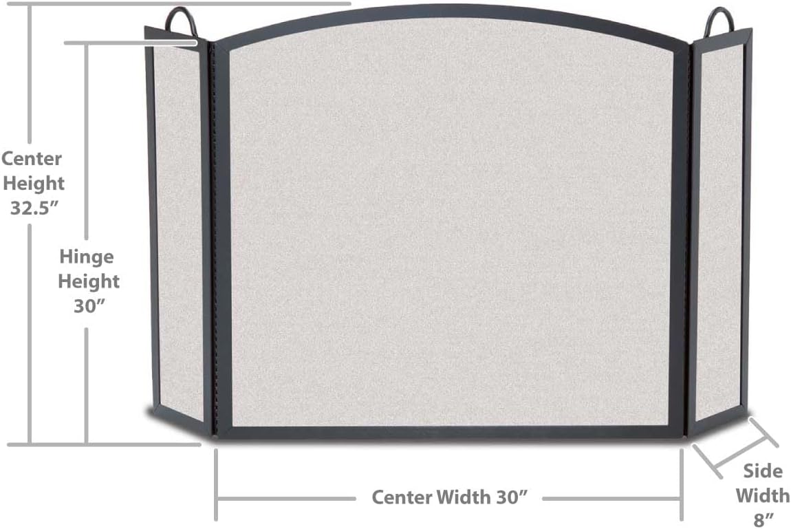 Pilgrim Home and Hearth 18204 Full Arch Tri Panel Fireplace Screen