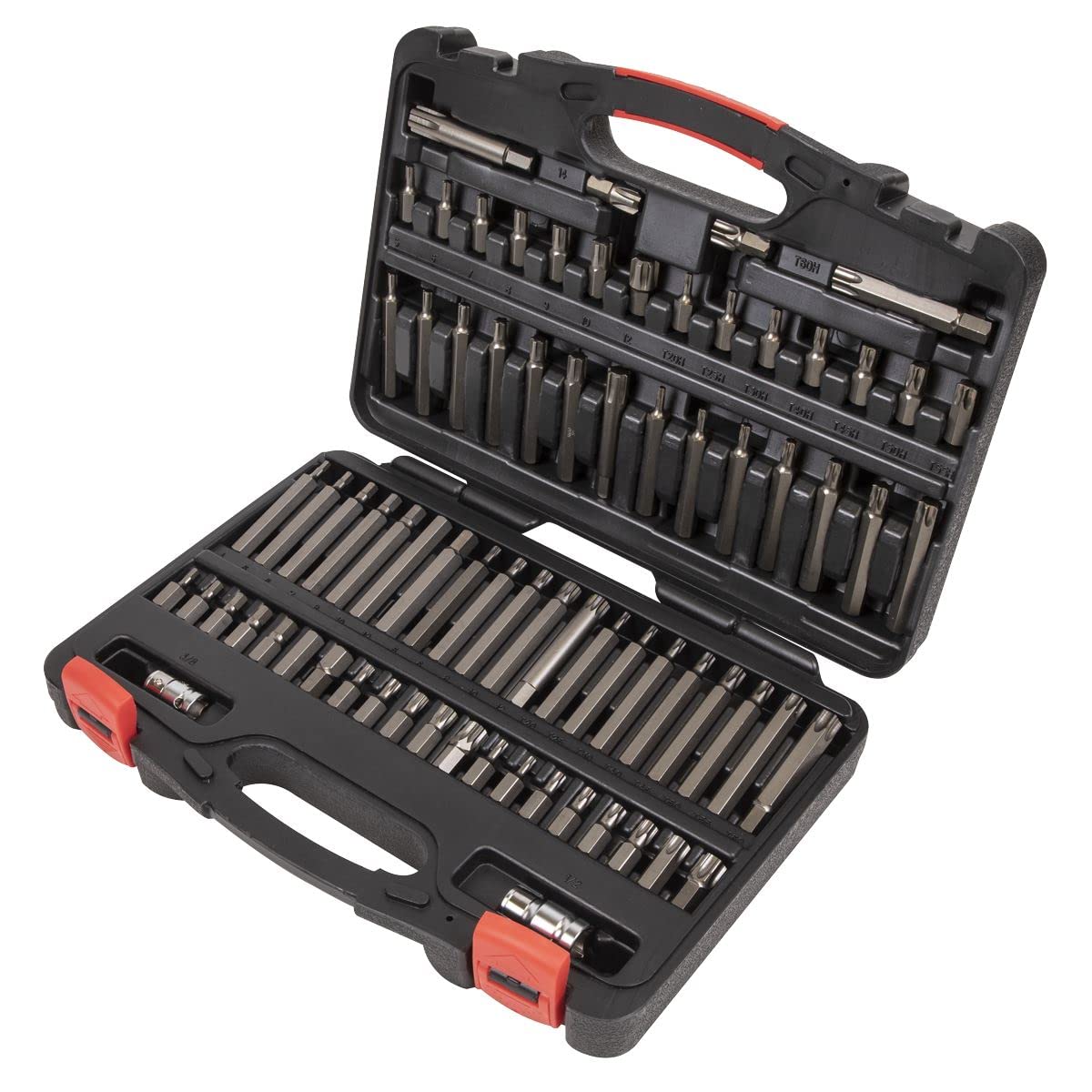 Sealey AK21974P TRX-Star/Security/Hex/Ribe/Spline Bit Set 74pc 3/8"" & 1/2""