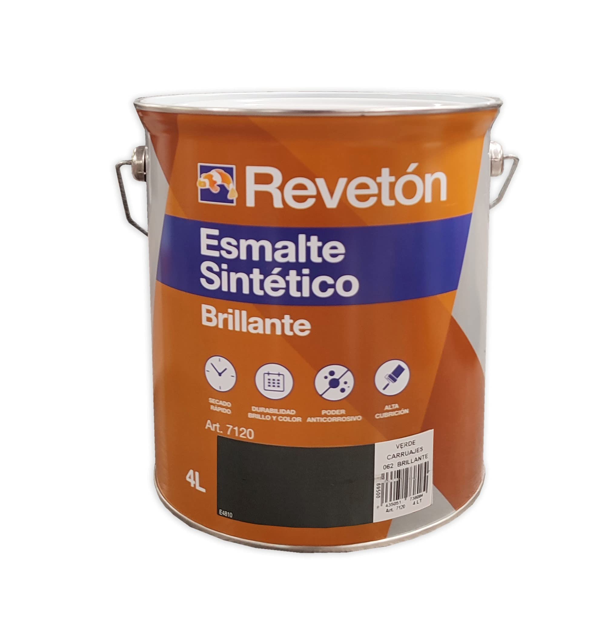 Reveton Esmalte Brillante Antioxidante 4 Lt (Verde Carruajes 062)
