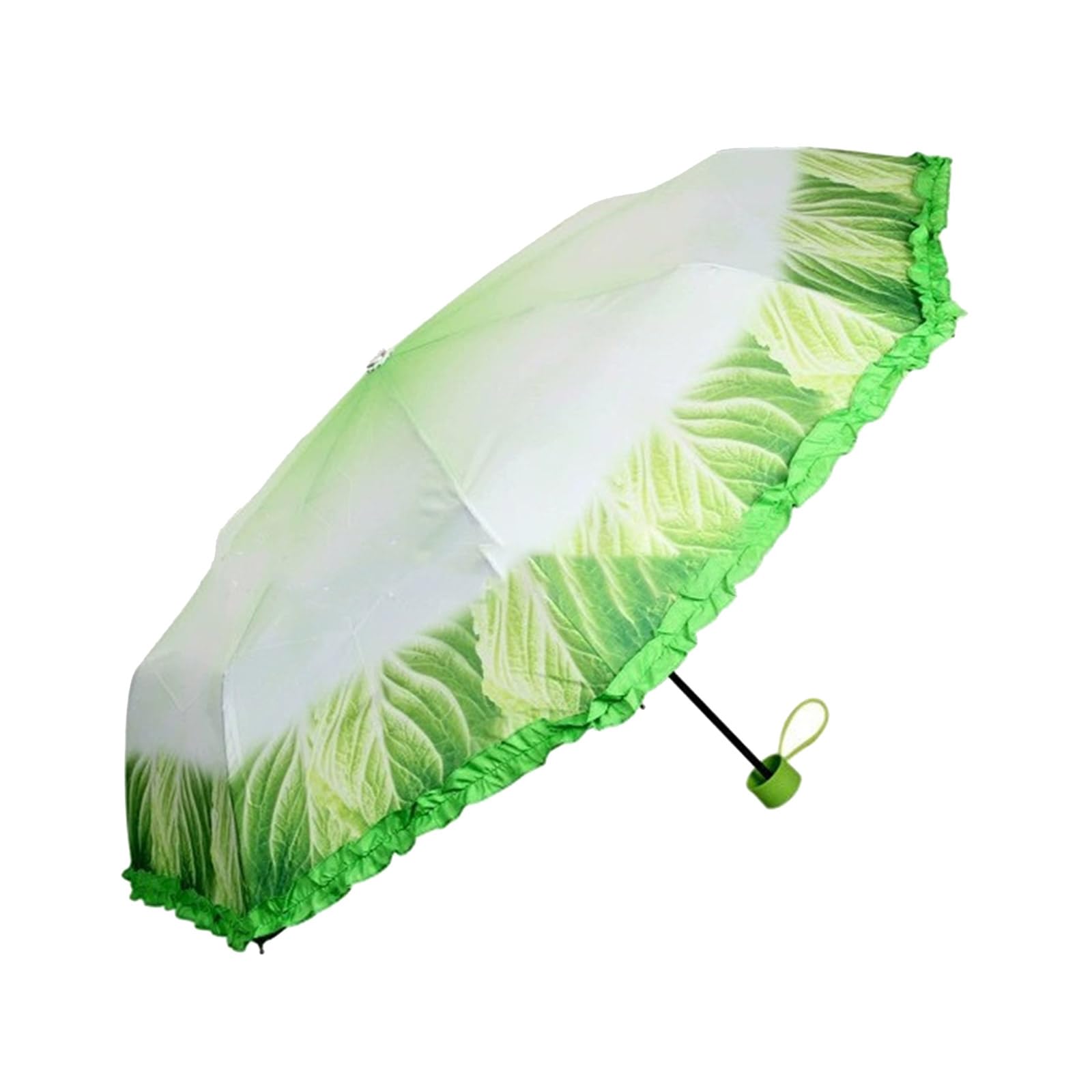 Kalttoy Portable Windproof Umbrella Travel Umbrella Compact Folding for Men Women Teenage Creative Cabbage Creative Cabbage