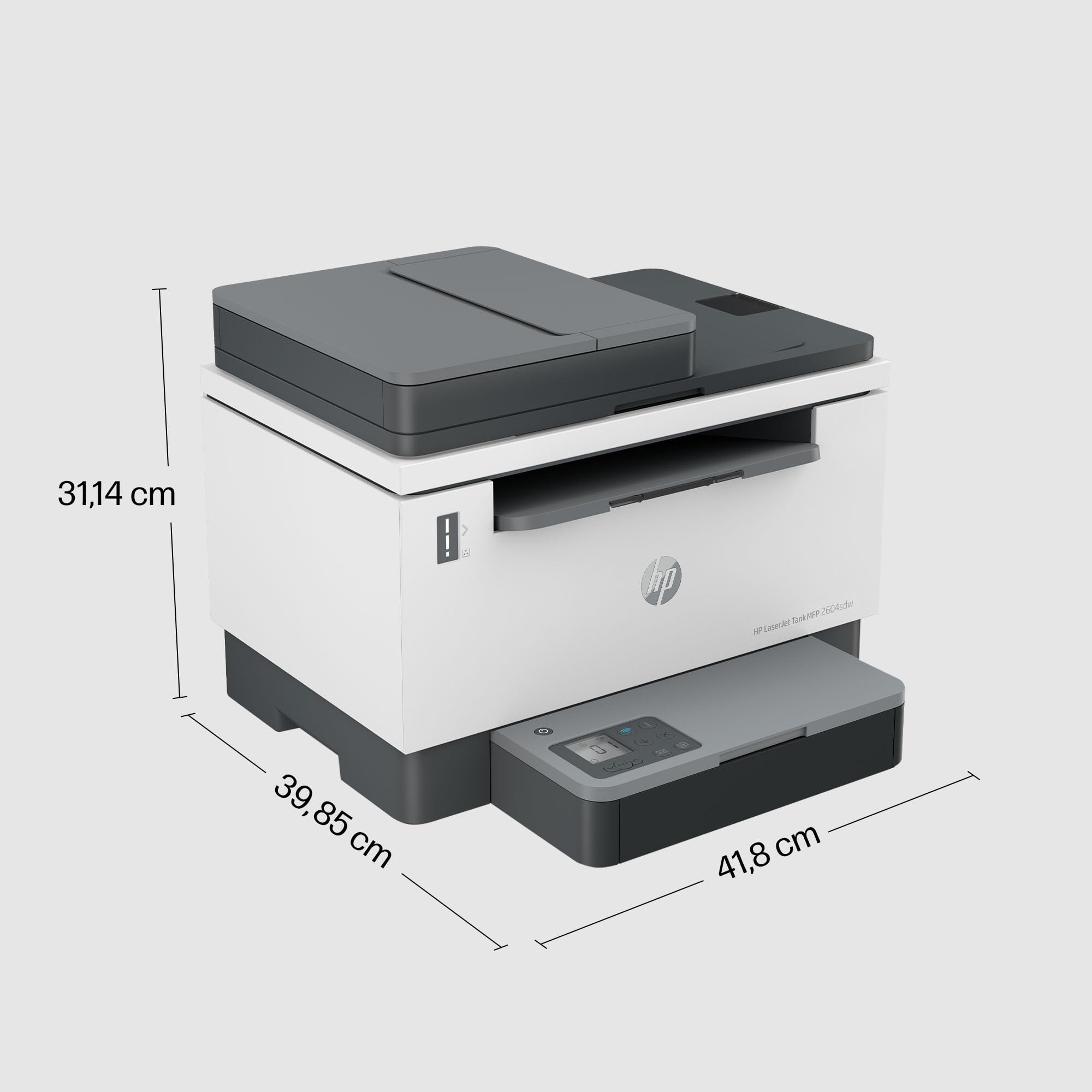 HP Laser Tank 2604sdw, 381V1A, Imprimante Monochrome Multifonction, Réservoir de Toner intégré, Impression Recto/Verso Automatique, 22 ppm, Jusqu’à 5000 Pages, Numérisation, Wi-FI, USB, Blanche