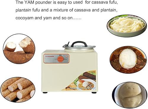 Miniatura 2 de Máquina para golpear ñame, para hervir ñame y para golpear el ñame, FuFuFu de yuca, FuFu de plátano y una mezcla de yuca sin esfuerzo, capacidad con