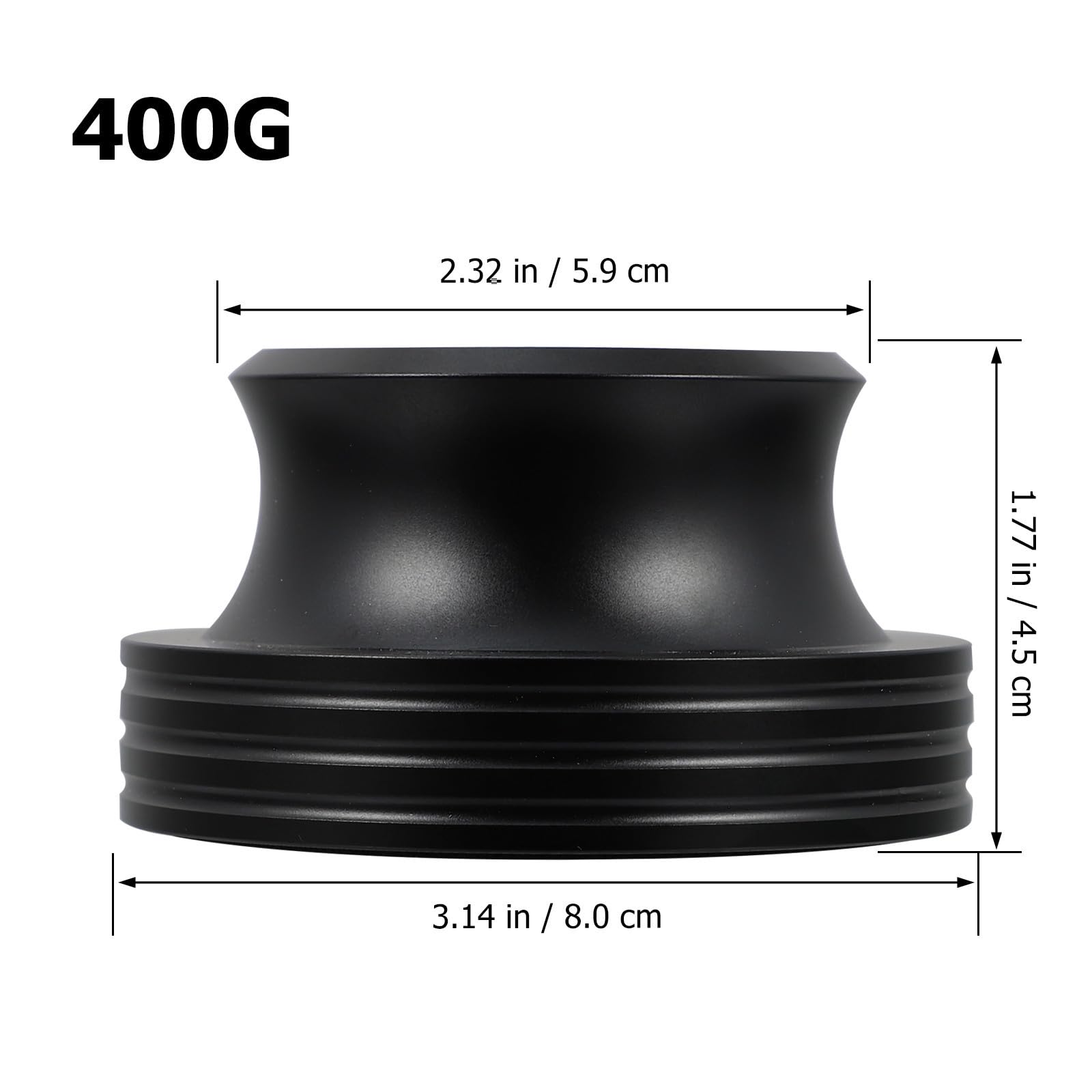 Gadpiparty Stabilizzatore per Mantenere in Alluminio per Vinile in Nero e Dischi 400g Funzione Anti-vibrazione Accessorio Stabilità e Qualità Audio Giradischi