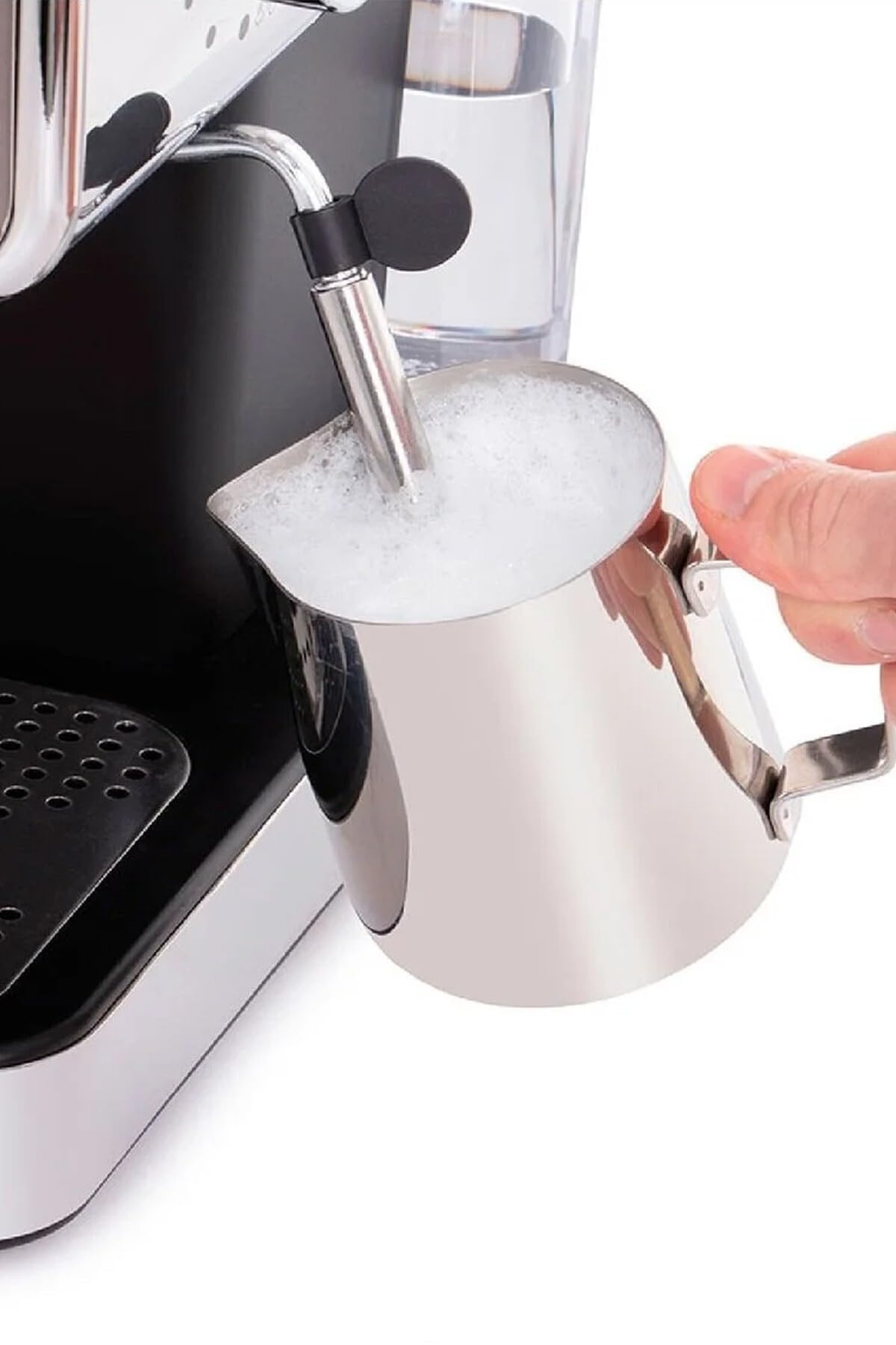 Russell Hobbs Espressomaschine [Siebträgermaschine] Distinction Edelstahl Titanium (15 Bar, Einsatz 1&2 Tassen, ESE Pads, autom.Dosieren & man.Option, Dampfdüse f Heißwasser & Milchschaum) 26452-56