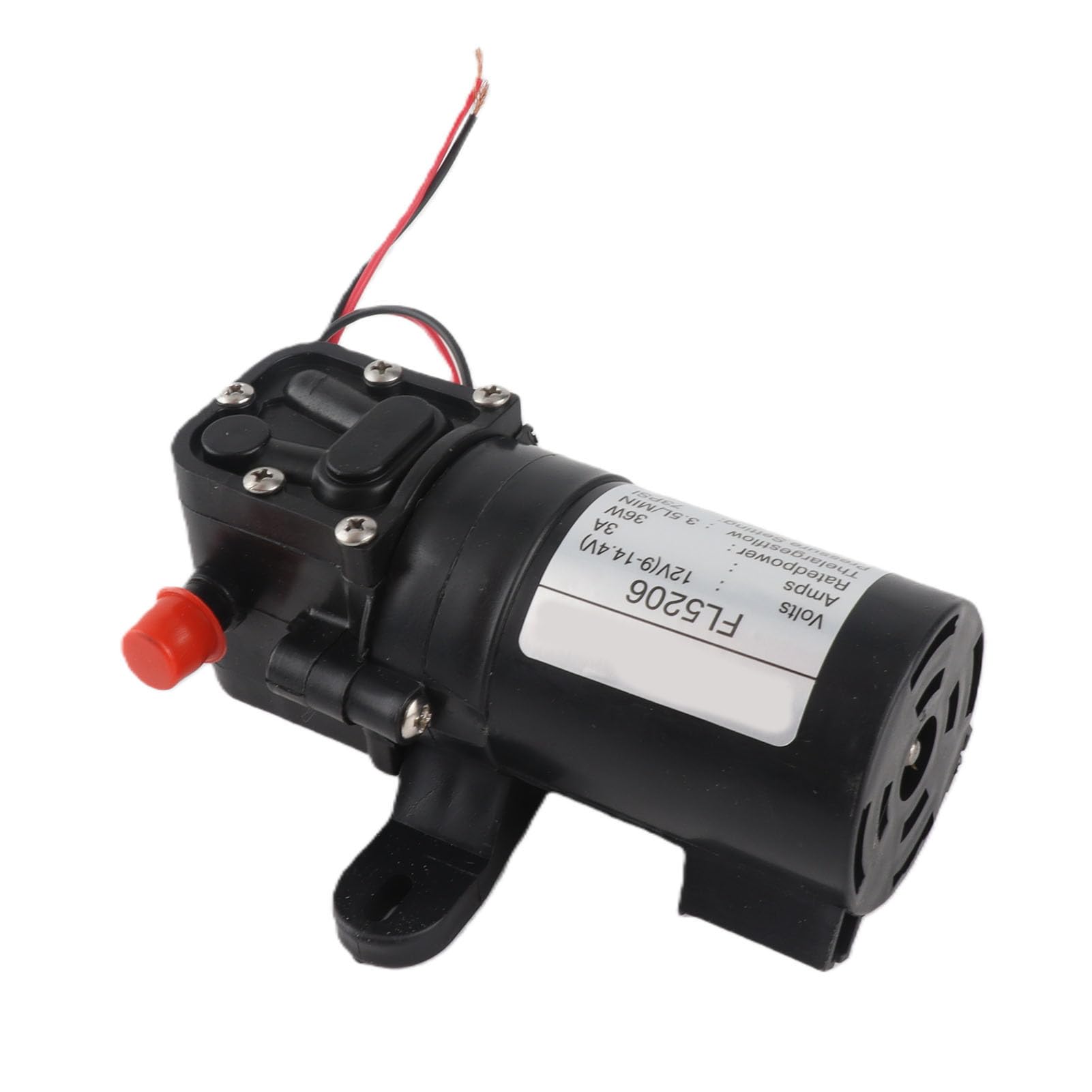 Jelquix 36W Diaphragm Water Pump Compact Accessory for Agricultural Spraying & Car Washing, High Performance & Erosion Proof, Ideal for Water Treatment & General Industry (DC12V)