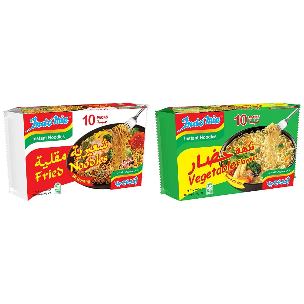 Fried Noodles, 10 X 80 G (Pack Of 1) & Instant Noodles Sotto Mie, 10 X 75G