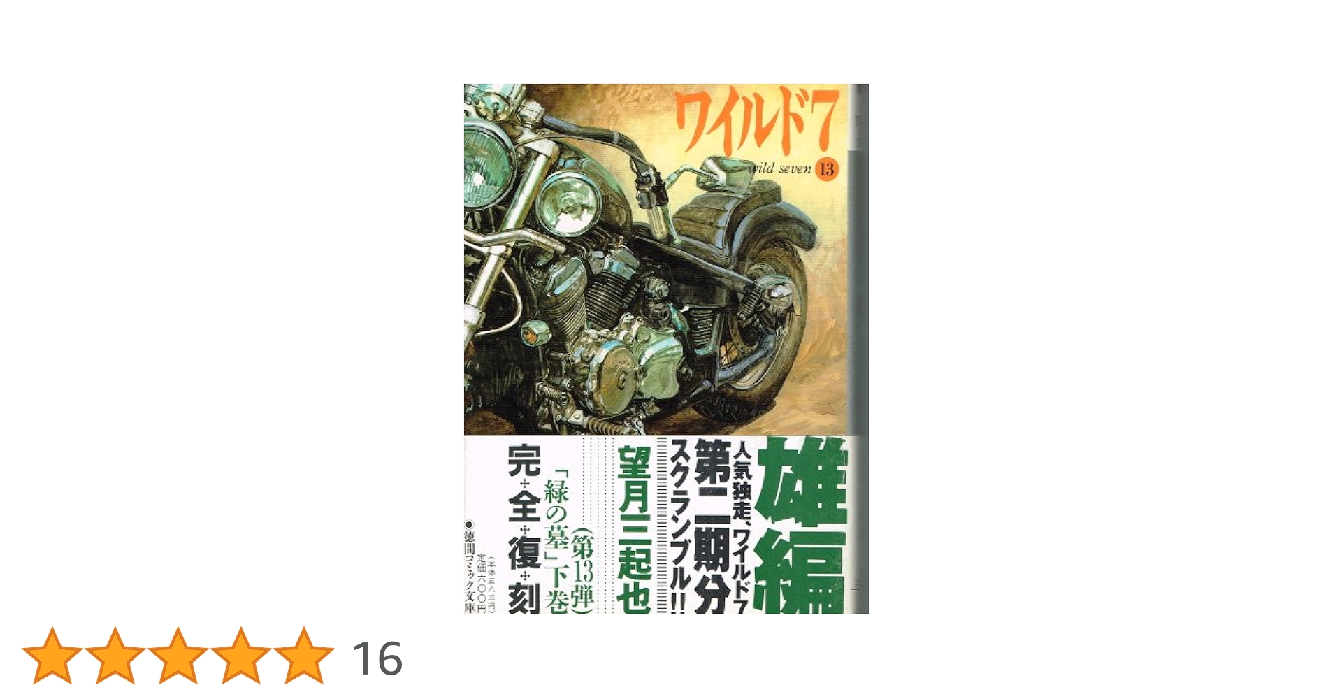 新 ワイルド7 13 Amazon.co.jp: ワイルド7 13 (徳間コミック文庫 30) : 望月 三起