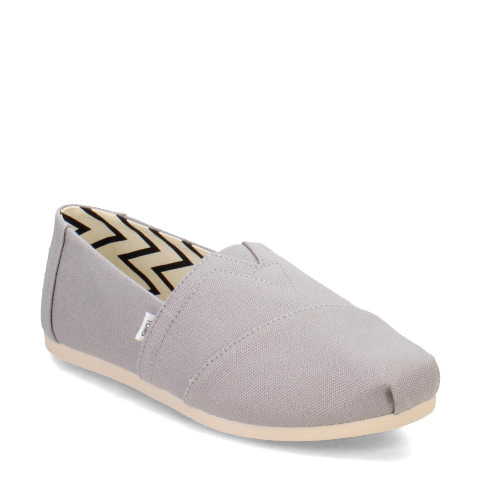 TOMS Women's Alpargata Loafer Flat, Drizzle Grey Wide Recycled Cotton Canvas, 6.5 UK