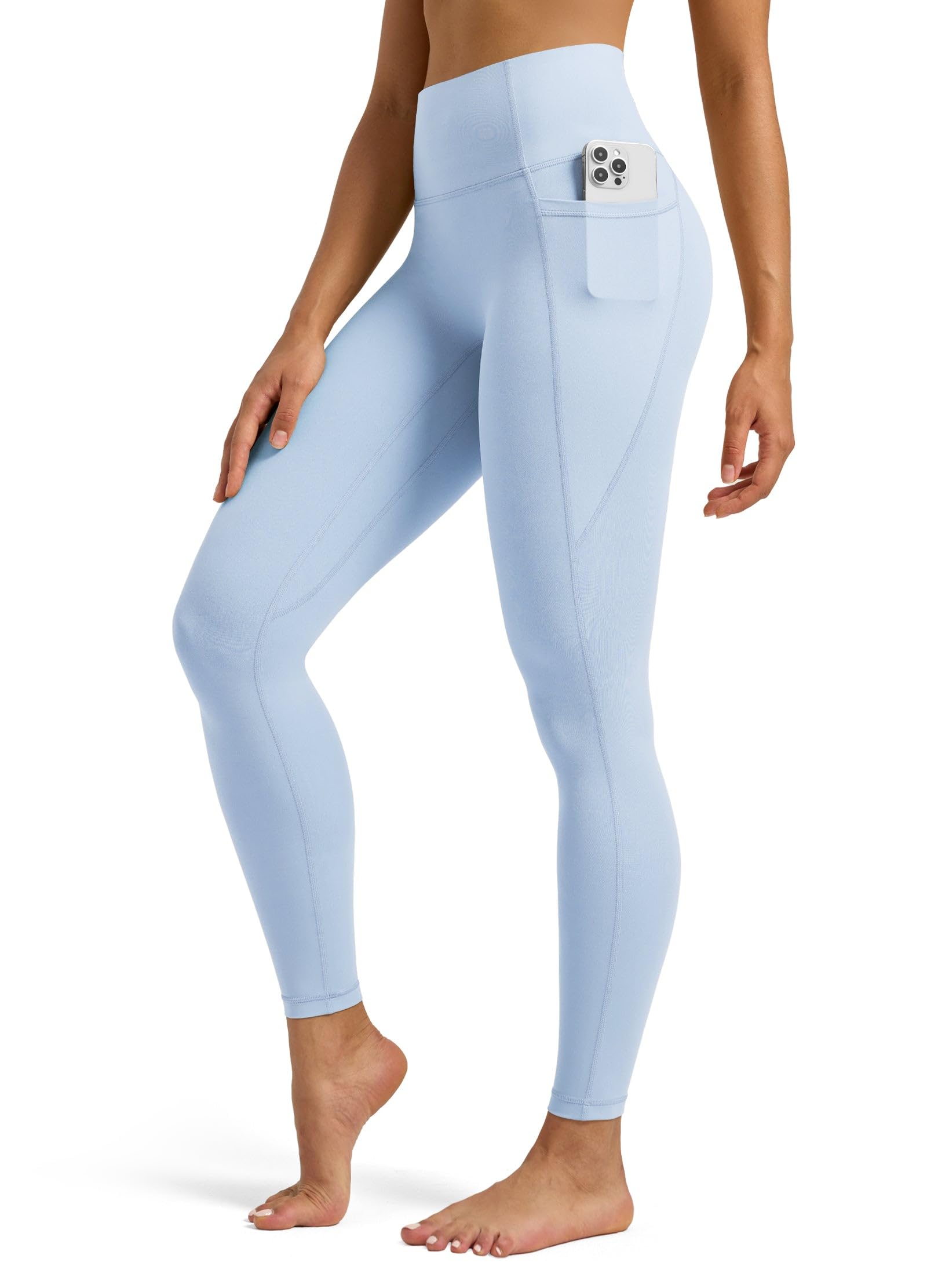 WILLIT Sport Leggings Damen Sporthose mit Taschen Yogahose Gym Leggings Blickdicht High Waist Lang Laufhose Workout 64cm/71cm