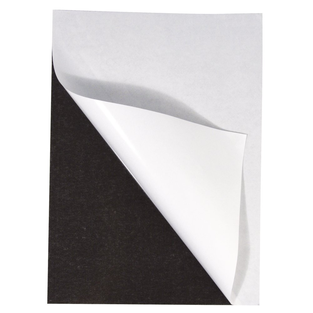 Rayher Magnetic Sheet, Self-Adhesive Magnetic Foil for Crafting, Magnet, Craft Film for DIY Magnets, 21x29cm, black, 8959400