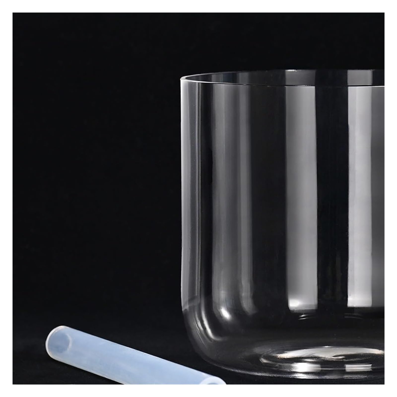 Quarz-Klangschalen, 432 Hz 6" klare Klangschale mit kostenlosem Acryl-Klöppel und O-Ring(E Note)