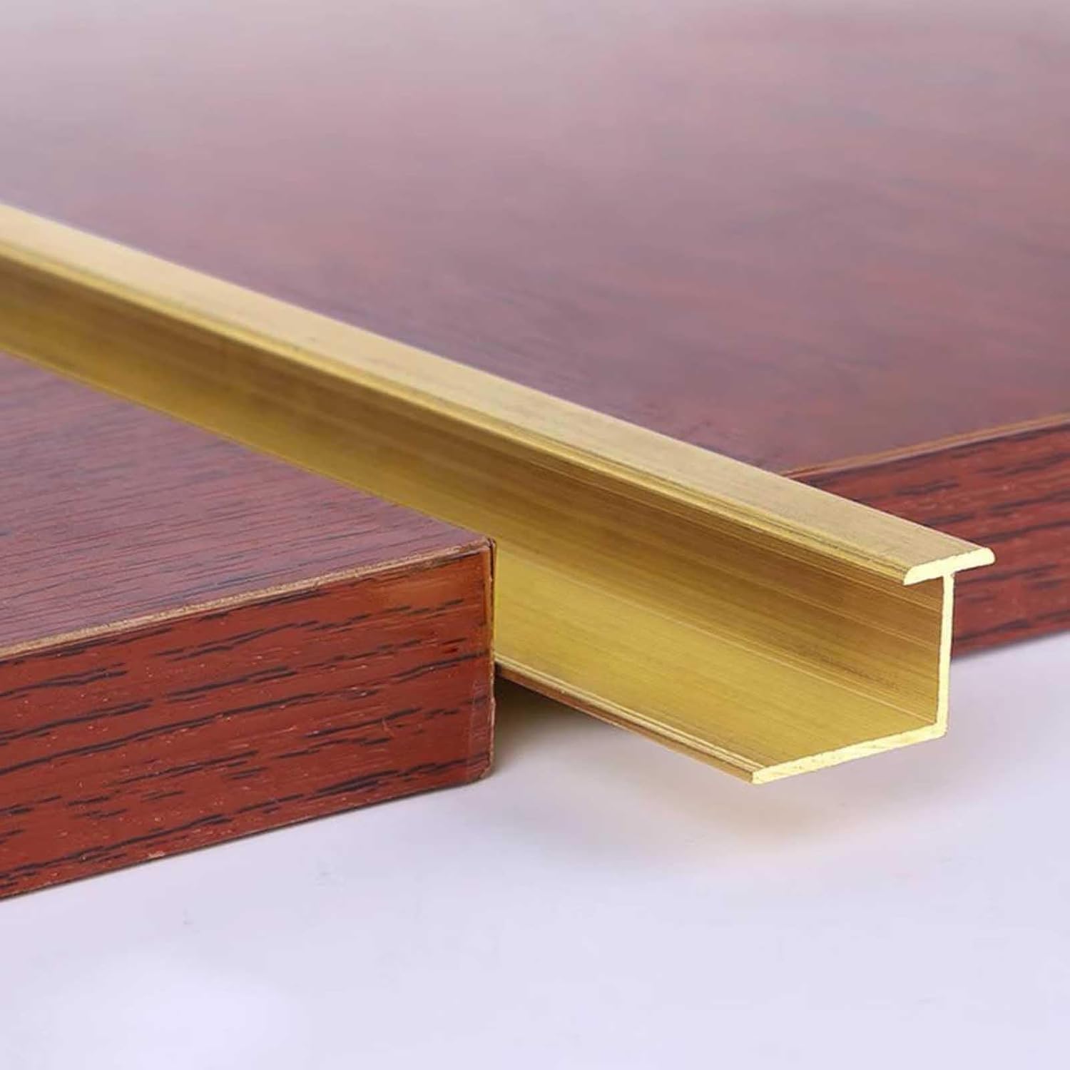 XAZLBIW Floor Transition Strip for Seamless Flooring Connection, Durable Z Bar Design Wood to Tile Thresholds, Gap Cover Doorways and Concrete Seams