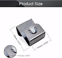 Vista 2 de MroMax Ganchos para colgar marcos de fotos, 0.012 in de grosor de metal en forma de S, clips para colgar fotos, 50