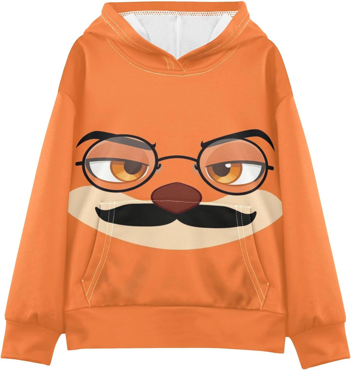 Sloth Face Funny fox Face Funny Toddler Girls Pullover Hoodie Sweatshirt 4-14Y a2020054