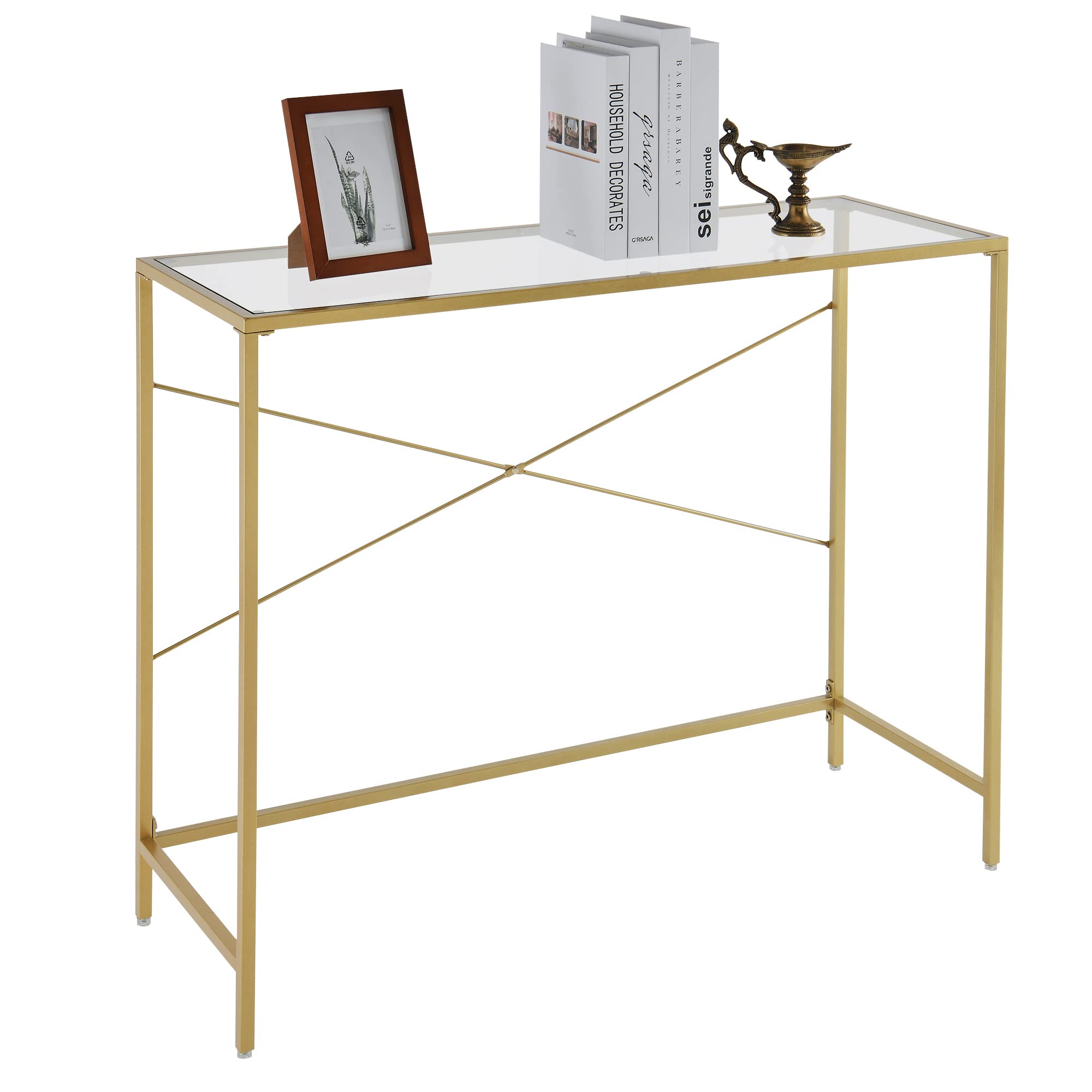 Amazon.com: Golden Console Table, 39.37” Entryway Table with