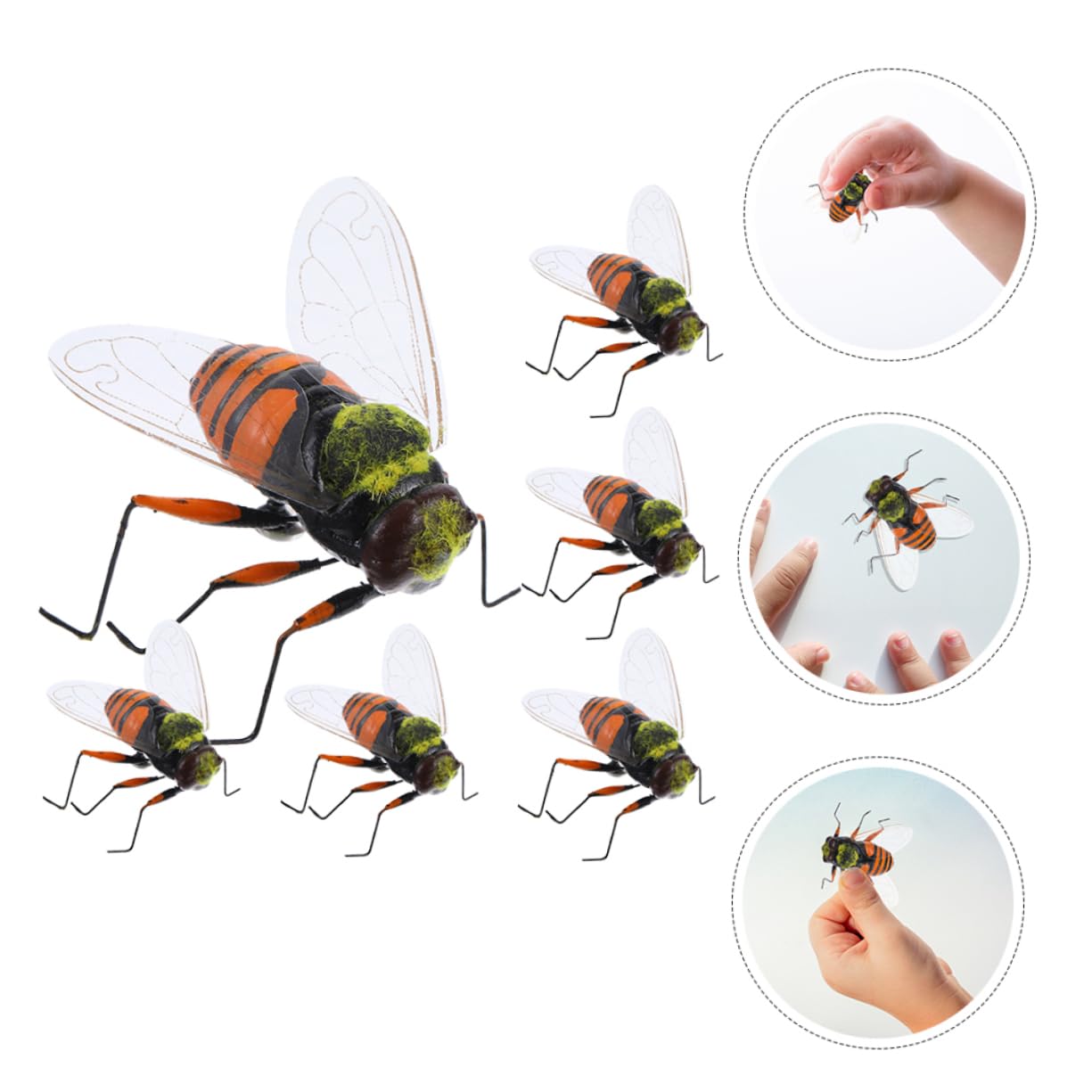HEMOTON 24pezzi Modellini Api Per Decorazioni Da Giardino e Ufficio Simulazione Per Educazione e Fotografia Accessorio Didattico Per e Appassionati Insetti