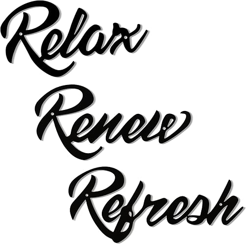 Hotop Letrero de metal para pared de baño de granja, 3 piezas, decoración de pared de metal, decoración de pared de baño de metal negro para