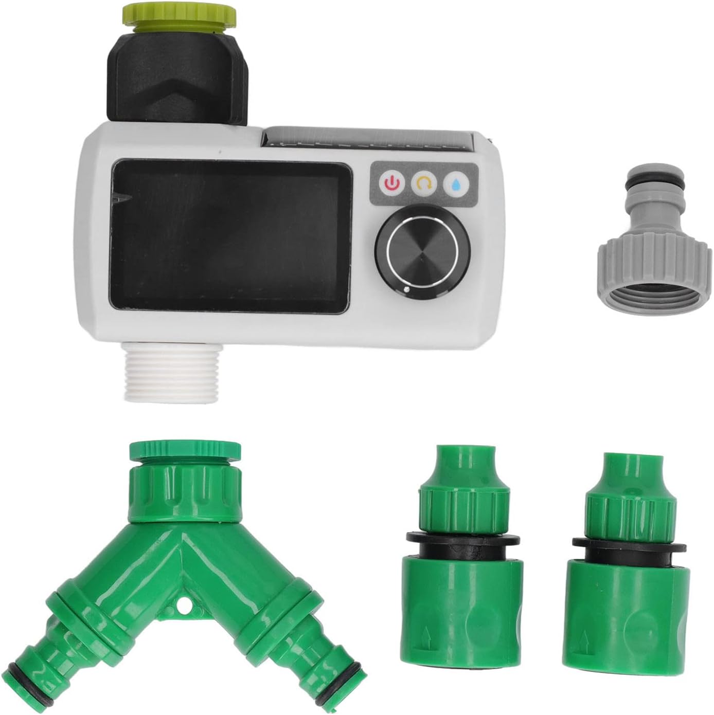 Solar Irrigation Timer, Automatic Watering Controller, Programmable Garden Use for Yard Drip and Misting Systems