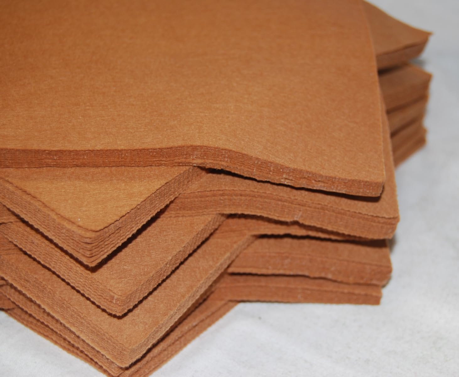 celloexpress Felt Sheets for Crafting and Soft Toy Making 100% Acrylic Craft Felt 9" Squares (TEDDY BROWN - SELF ADHESIVE, 5 Sheets)