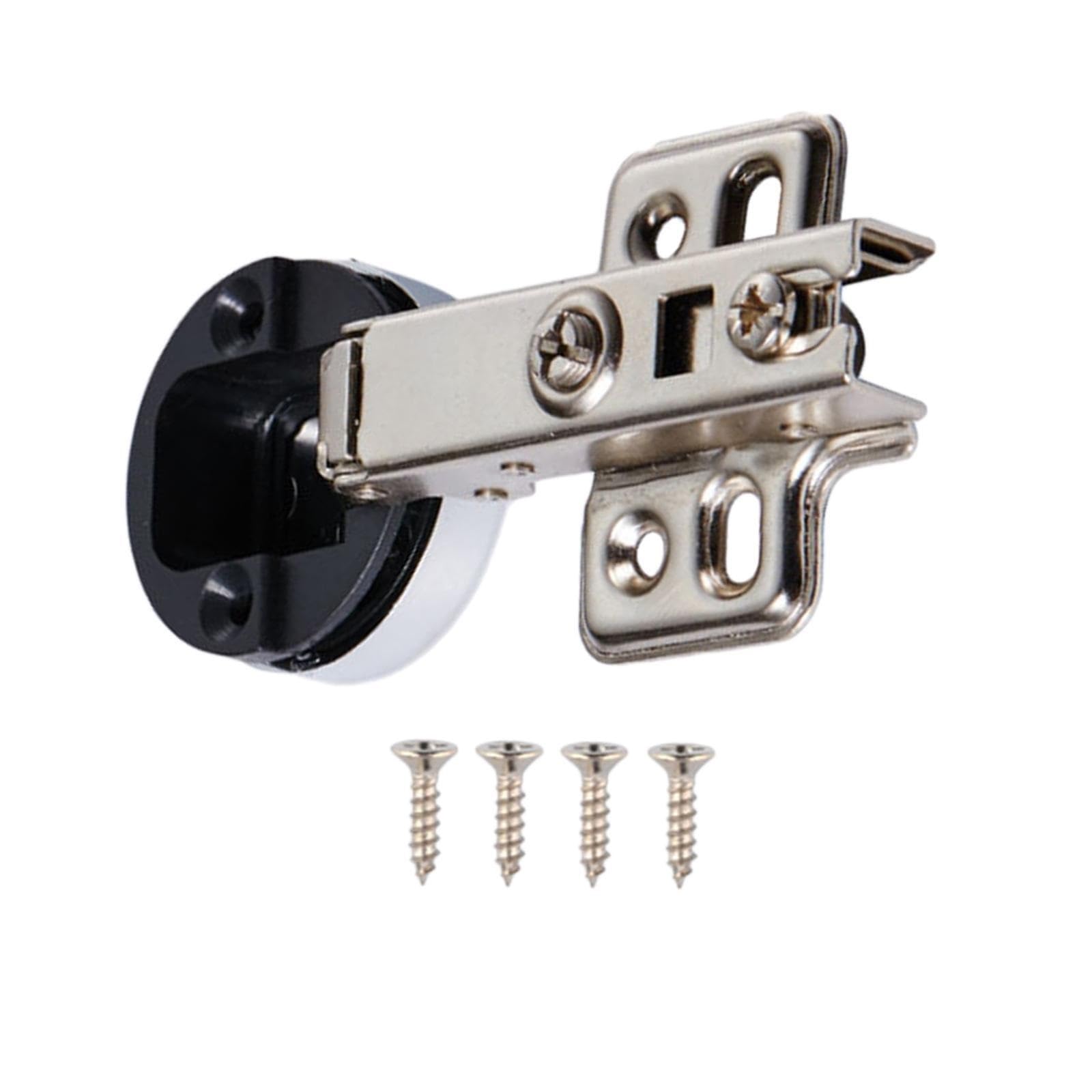 Cidegoo Straight Cabinet Hinges Glass Door Hinges, 35Mm Hole Concealed Hinge, Practical, Diy Hinges, Steel Fixed Hinge For Cupboard Furniture(Straight)