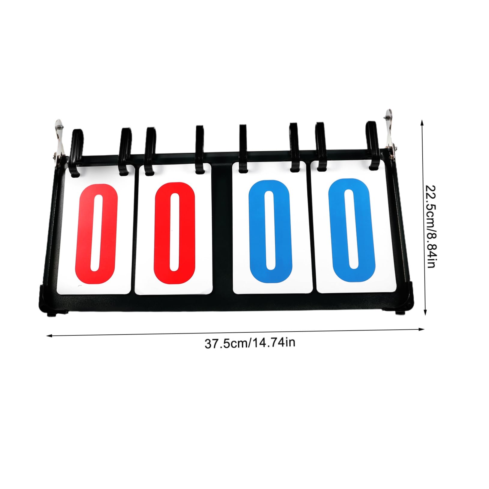 NAMOARLY Stable PVC Metal Cold Plate 4- Flipper Scoreboard for Basketball Tennis Soccer