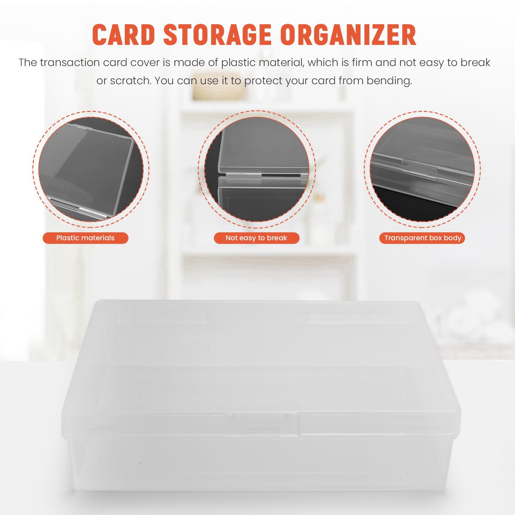 50Pcs Box Trading Card Case Card Storage Organizer Clear Card Case Plastic Storage Box per carte da gioco