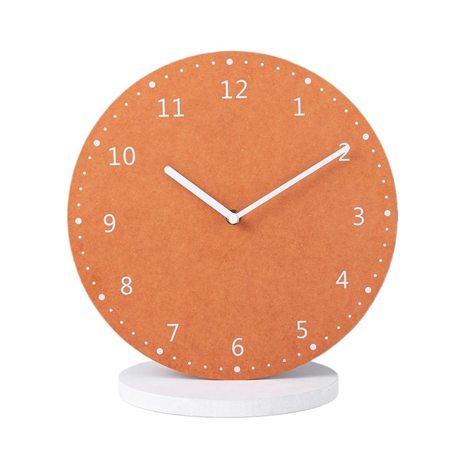 S5b8w3g7 Orange Color Modern Quartz Color Panel Wall Clock Minimalist Nordic Style Silent Operation Battery Powered Wall Clock(Orange Color)