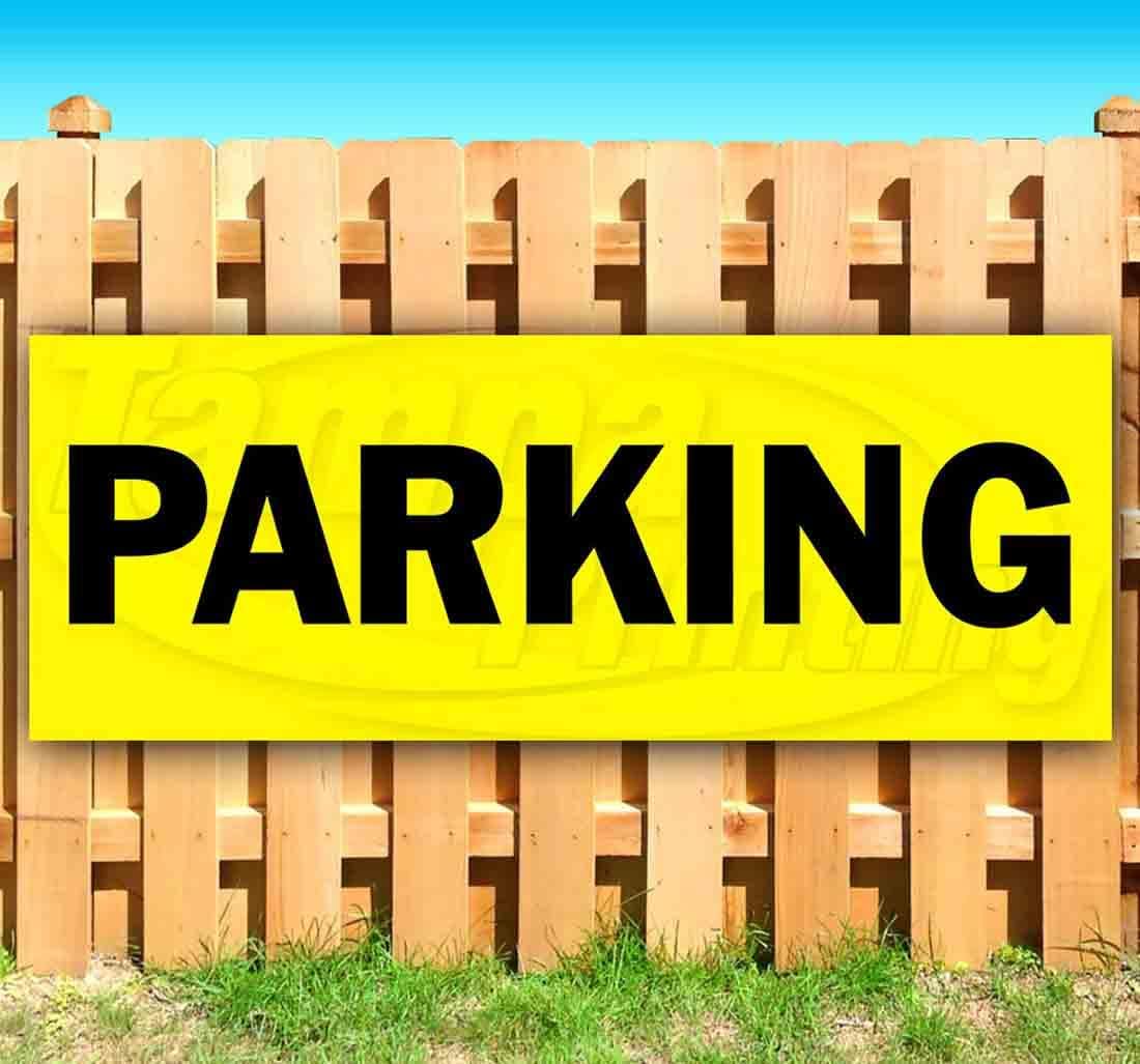 Parking Banner 13 oz | Non-Fabric | Heavy-Duty Vinyl Single-Sided with Metal Grommets