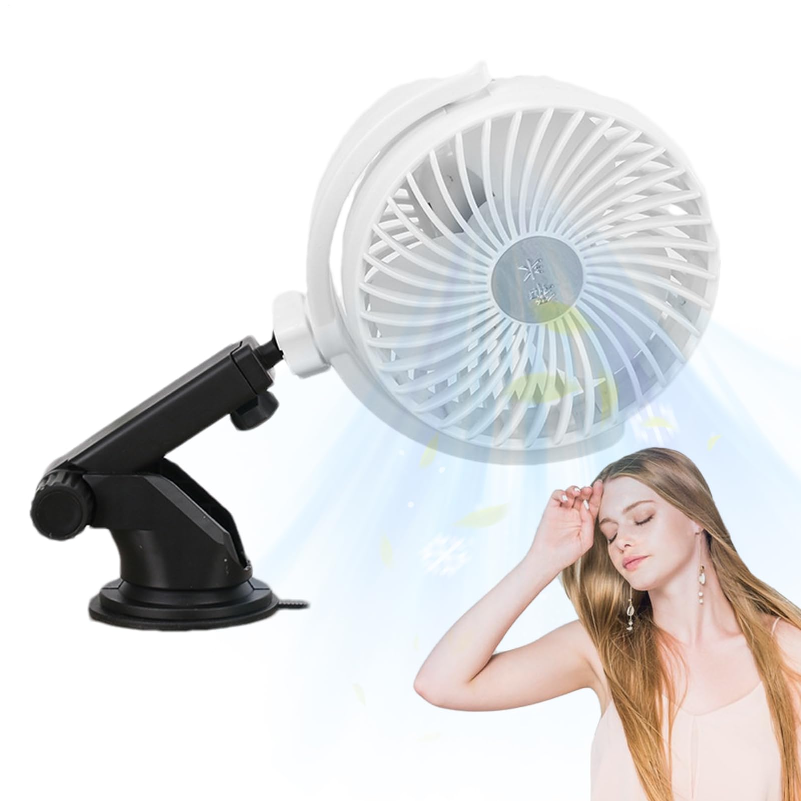 Ventilatore a Batteria Potente, Silenzioso, 3 Velocità