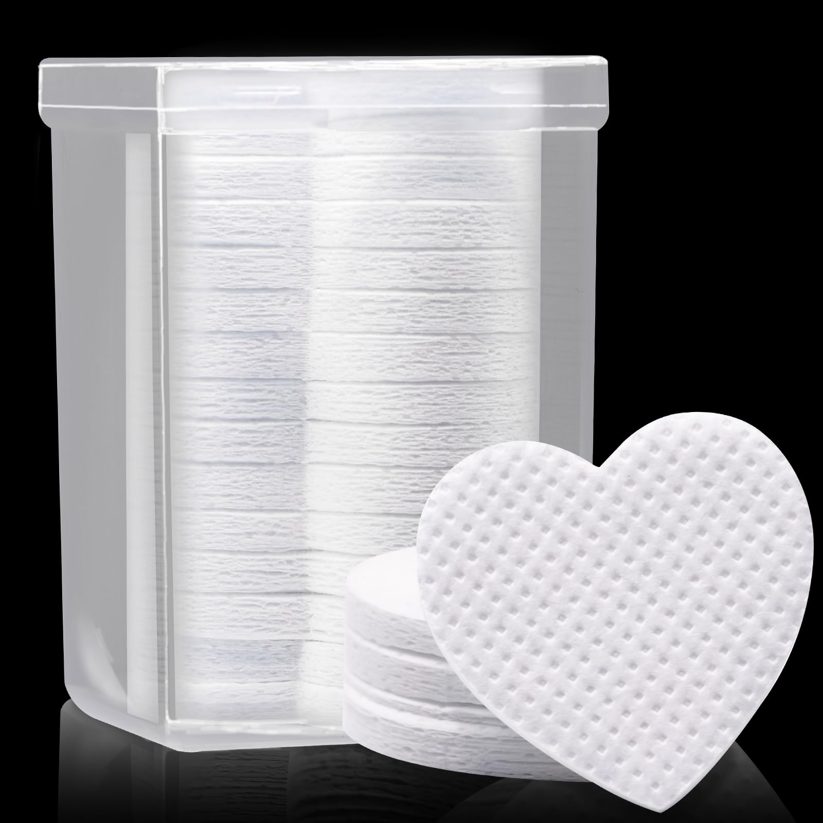 Eyelash Extension Glue Wipes 200 PCS Lint Free Nail Wipes Non-Woven Fabric Lash Glue Nail Polish Remover for Lash Extension Supplies (White)