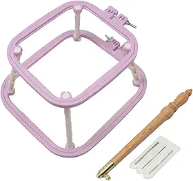 Suporte de Mesa para Bordado, Bastidor para Ponto Cruz, Camada Dupla, Leve, Bastidor para Bordado para Artesanato E Quilting, Roxo