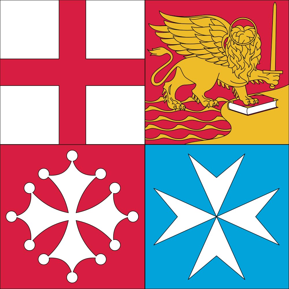 Drapeau Naval Jack of Italy de 150x150cm pour revivre la grandeur des traditions maritimes