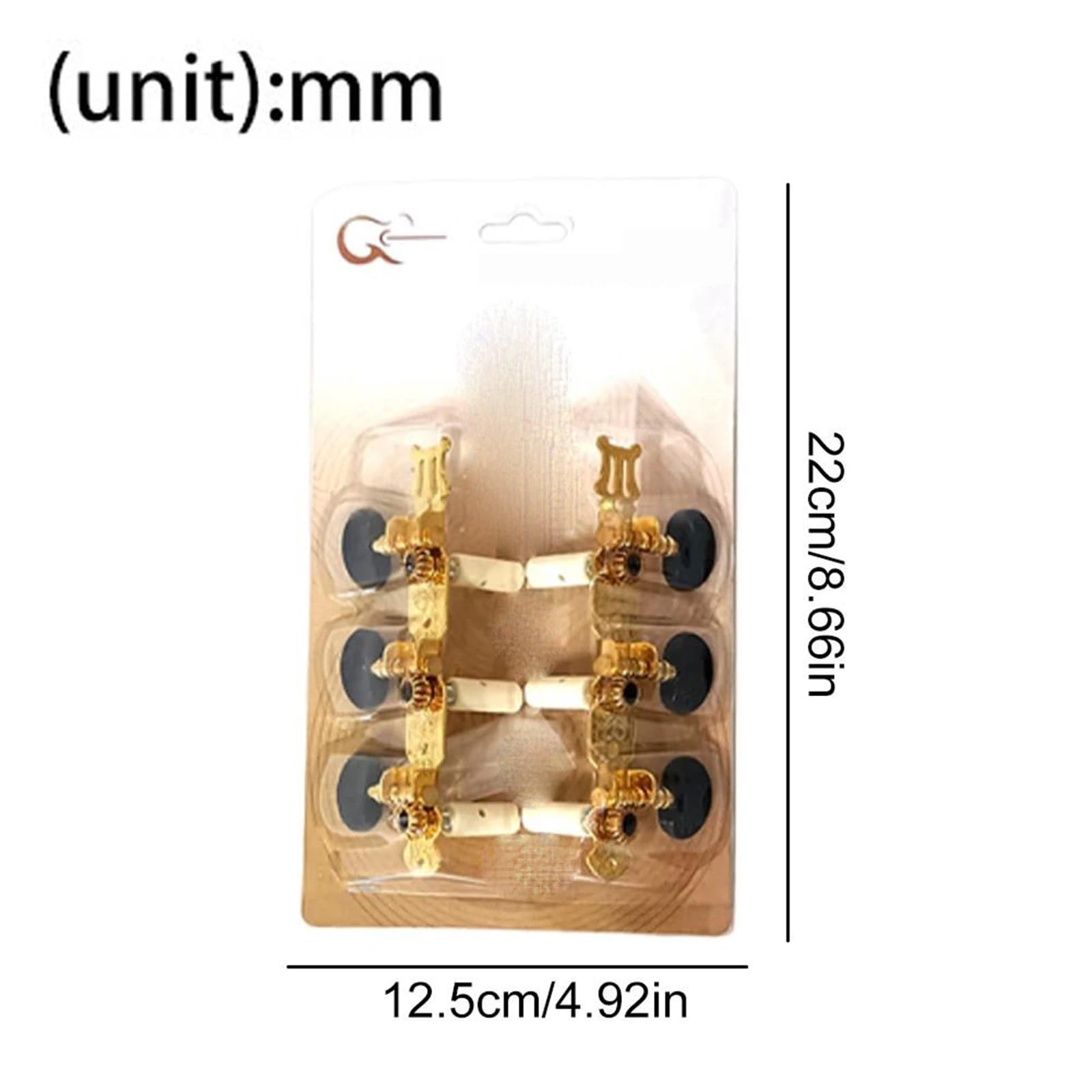 Guitar Tuning Pegs Set Klucze Do Gitary Akustycznej 3 W 1 Stylu Vintage (opakowanie 2 Szt.) Przełożenie 1:14