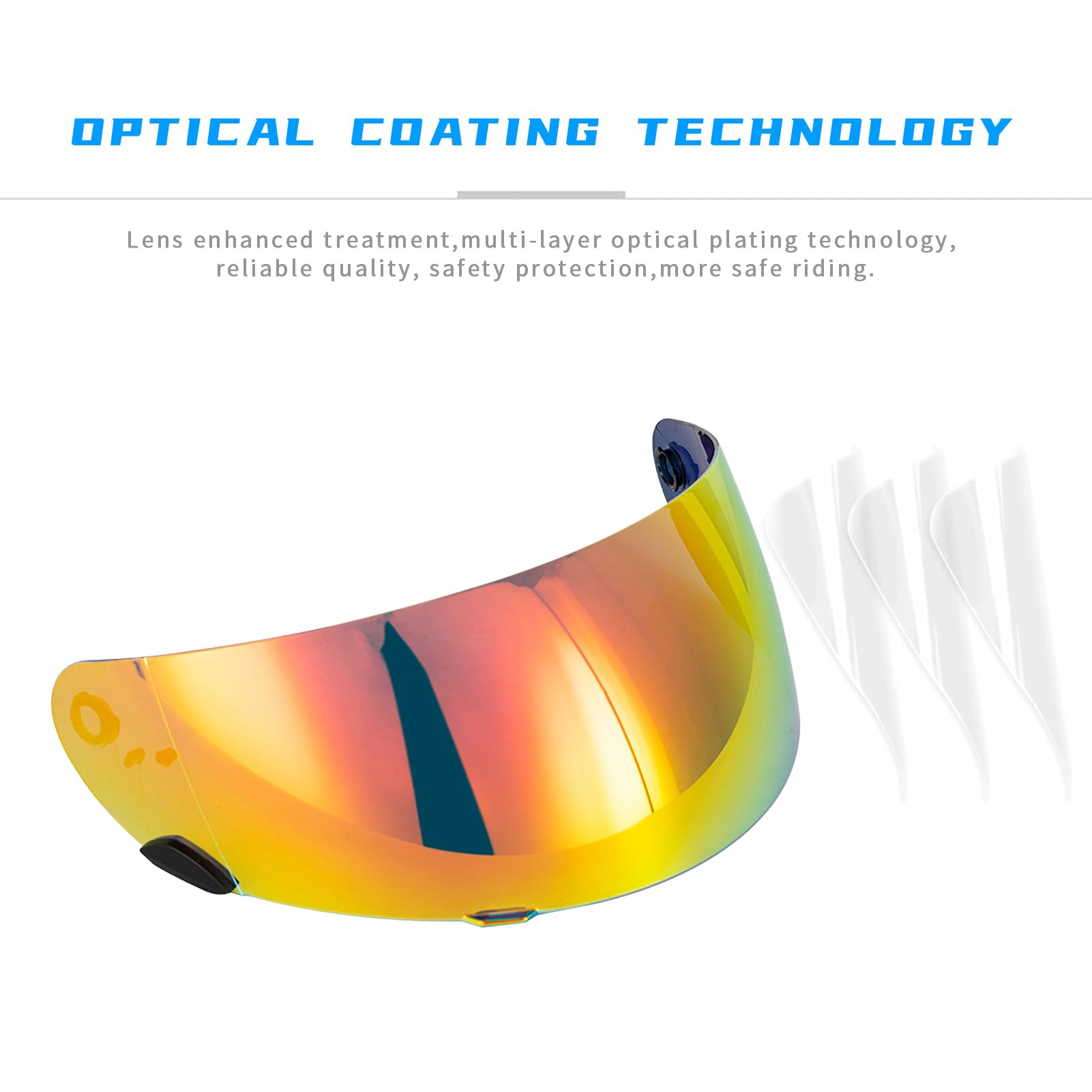 Visiera di ricambio per casco Bell Star/Vortex/RS-1/RS-2/Revolver/Qualifier DLX MIPS Pinlock-Ready Face Clear Red Visor Protezione UV Casco Scudo Revo Tint Ricambio (Revo Clear Red)